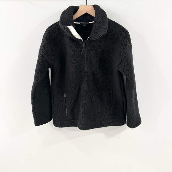 J. Crew 1/4 Zip Polartec Sherpa Pullover Black Size XS - Picture 5 of 9